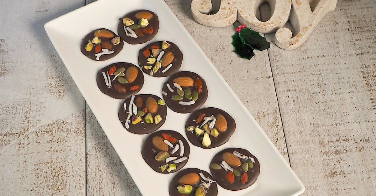 festive chocolate buttons