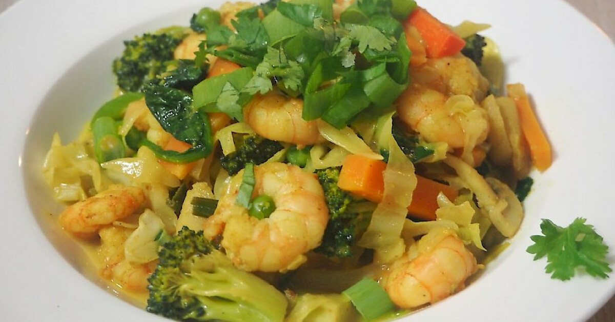 curried prawn stir fry