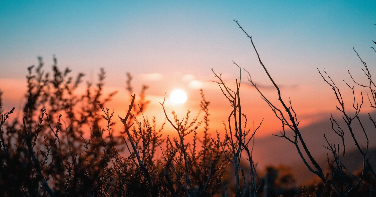 sunrise over mountains