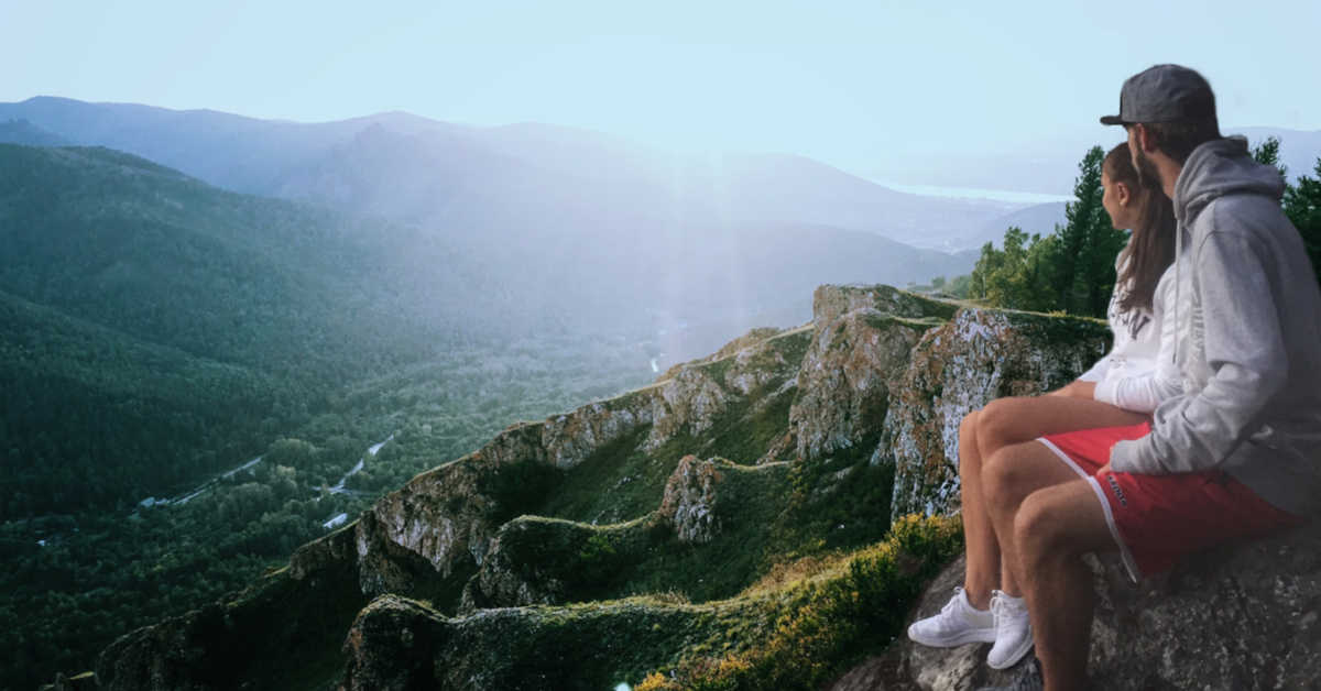 Couple hiking