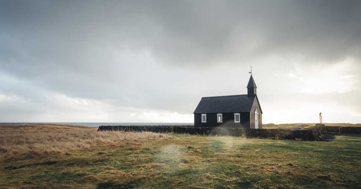 Church in the the middle of a field