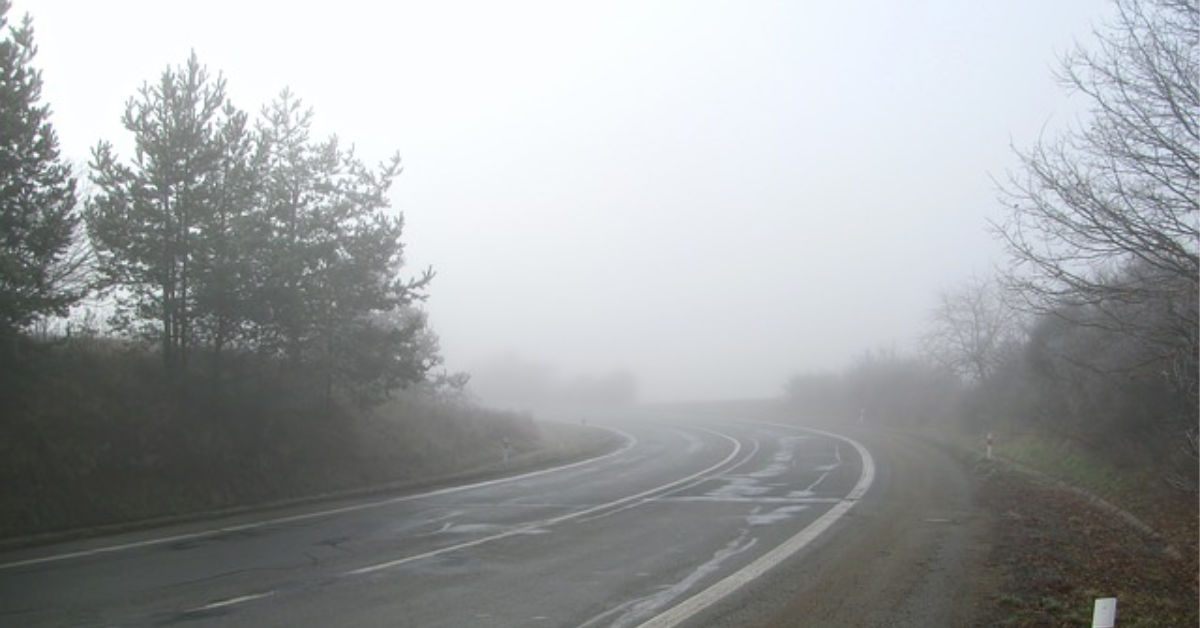 Foggy road