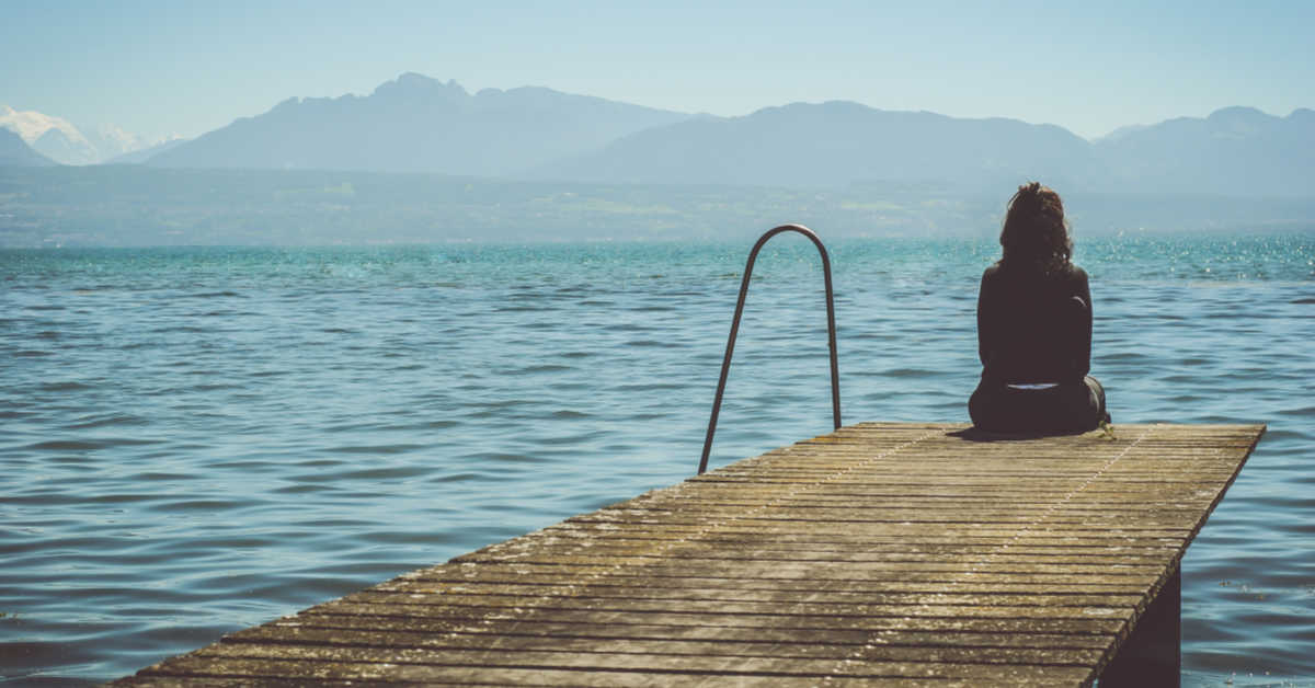 Sitting alone on the dock