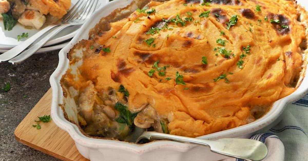 photo of susan joy's chicken and mushroom bake