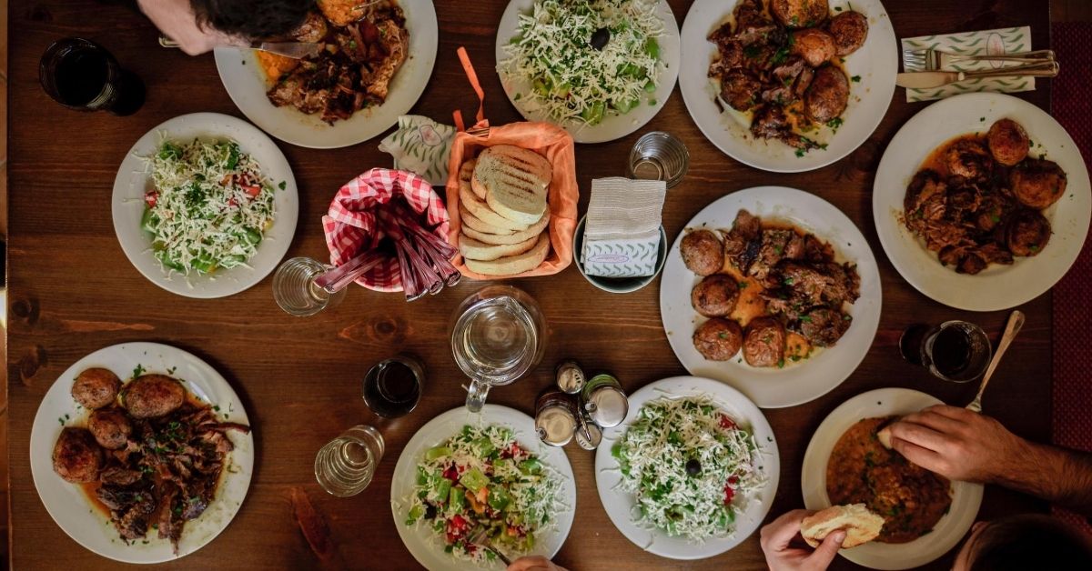 family around a dinner table