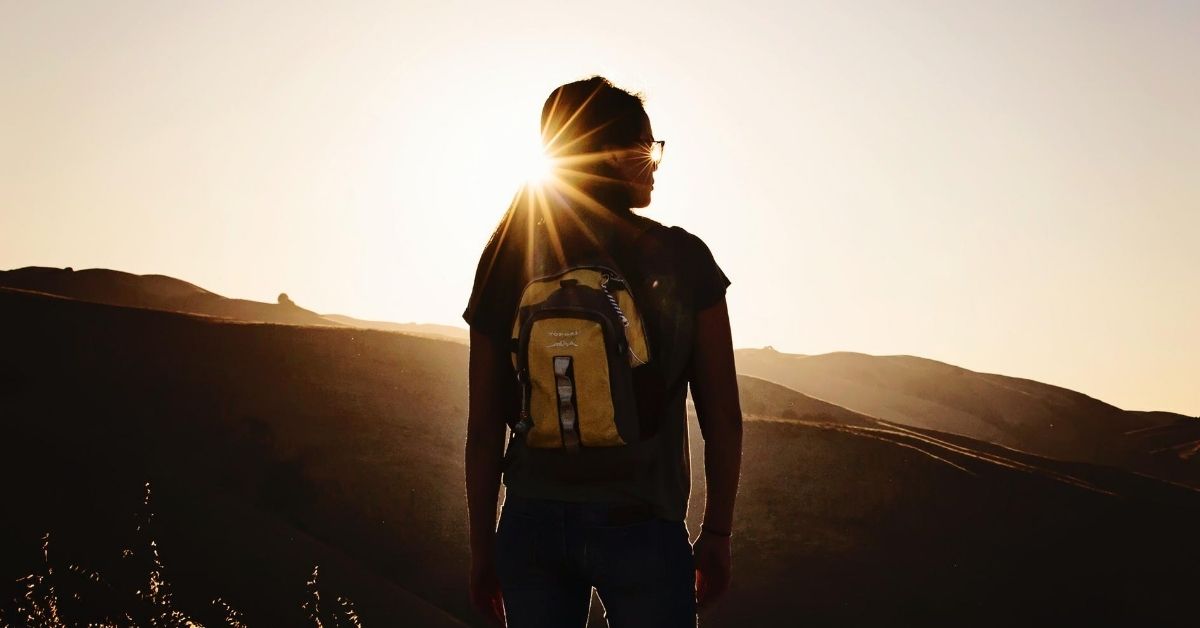 woman on mountaintop