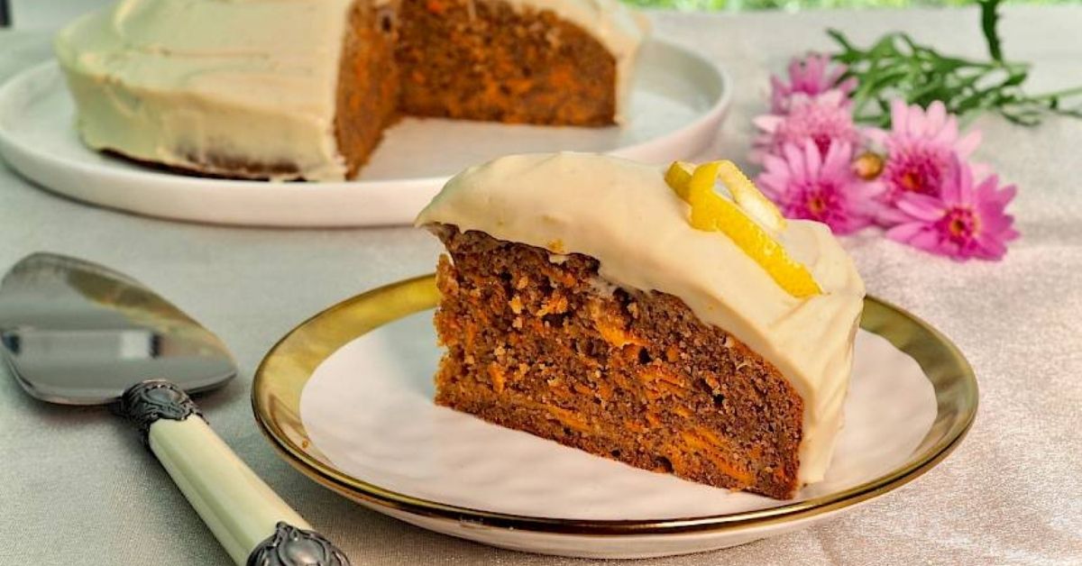 susan joy's carrot cake with lemon cashew cream