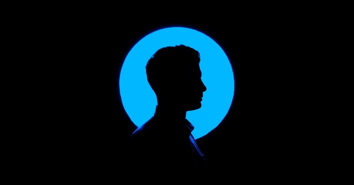 silhouette of a man's head