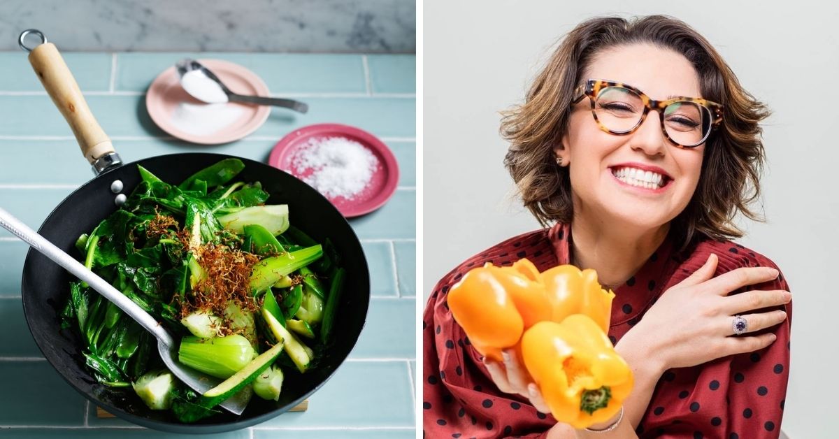 left: a bowl of vegetables, right: alice zaslavsky