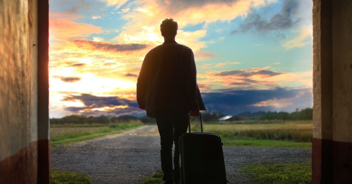 man with a suitcase