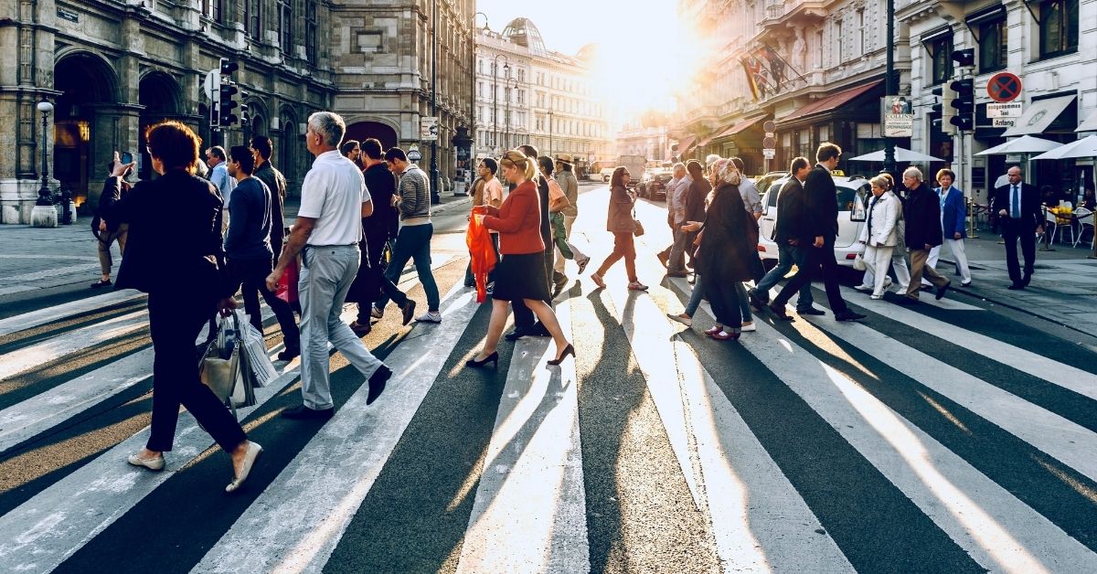 a busy street crossing