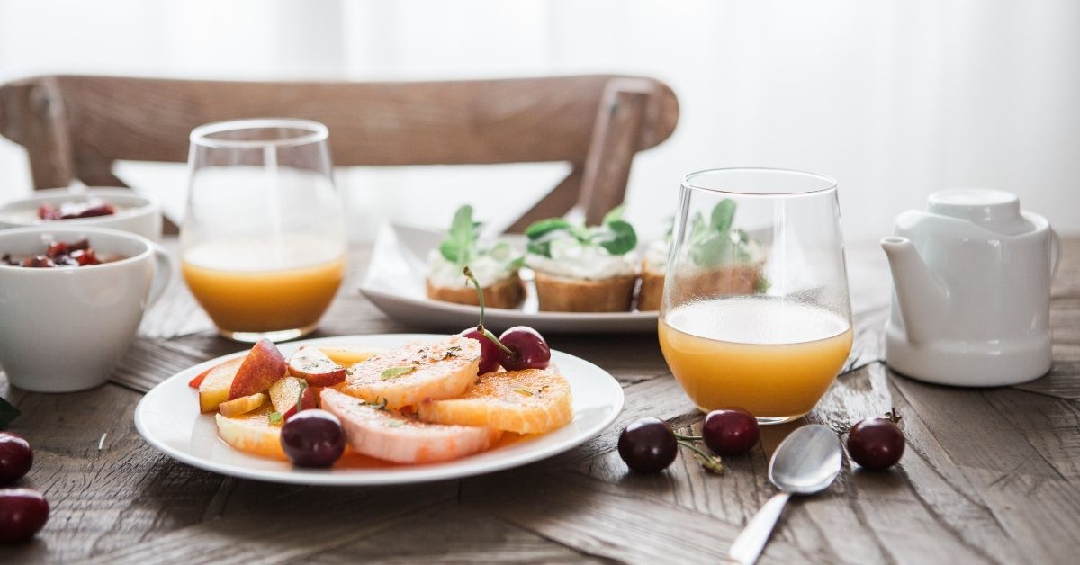 a healthy breakfast on a plate