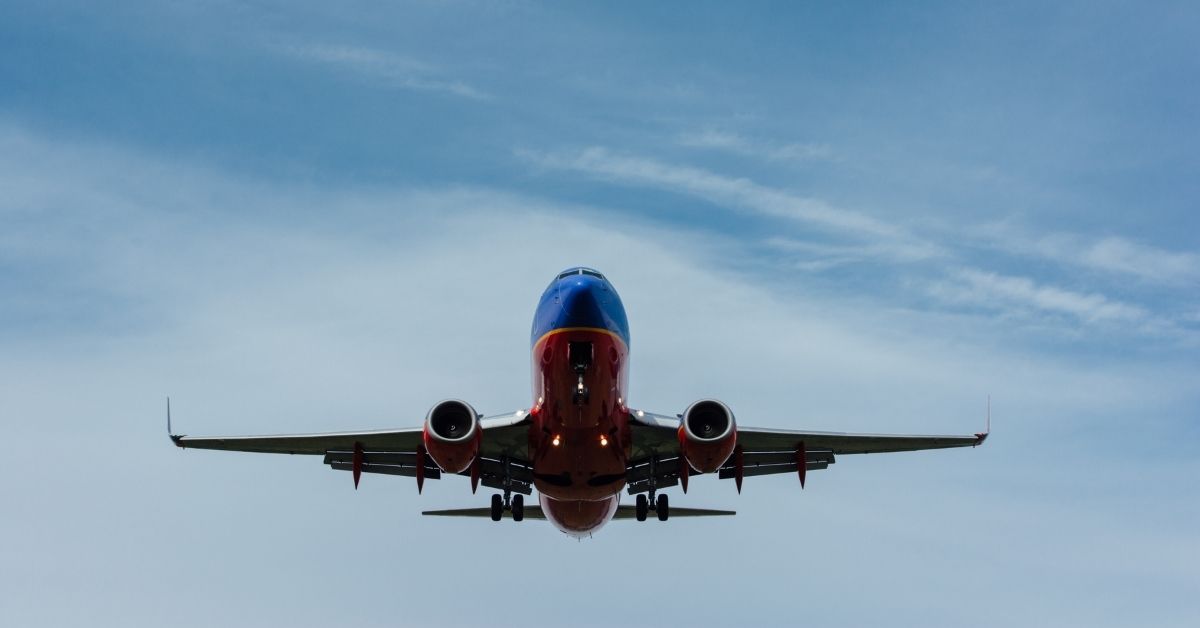 a plane taking off