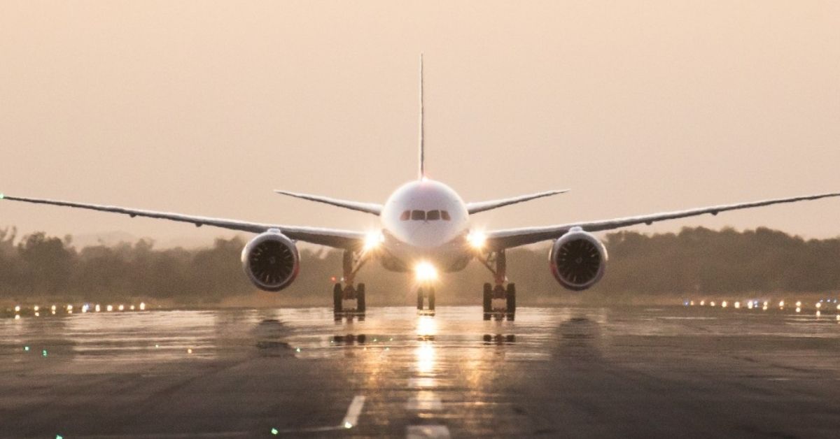 a plane ready to take off on a runway