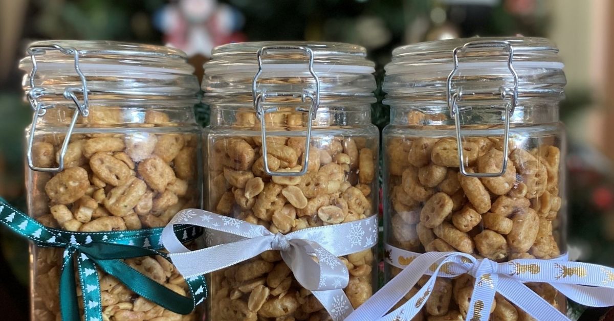 Lorrene McClymont's nuts and bolts in 3 tall jars