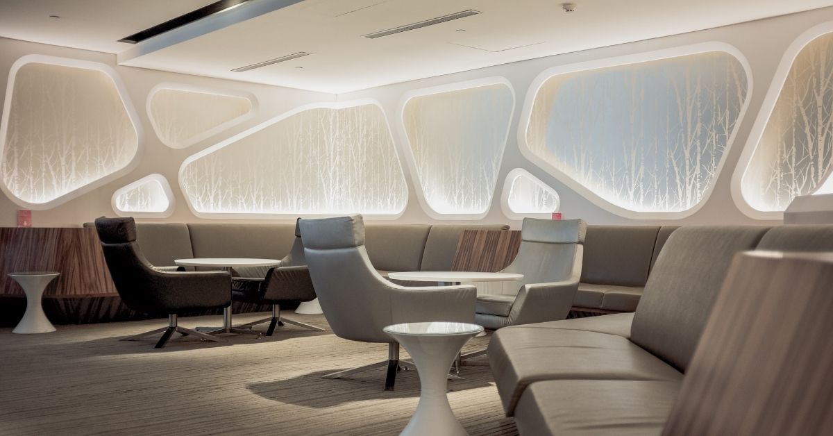 a futuristic office setting