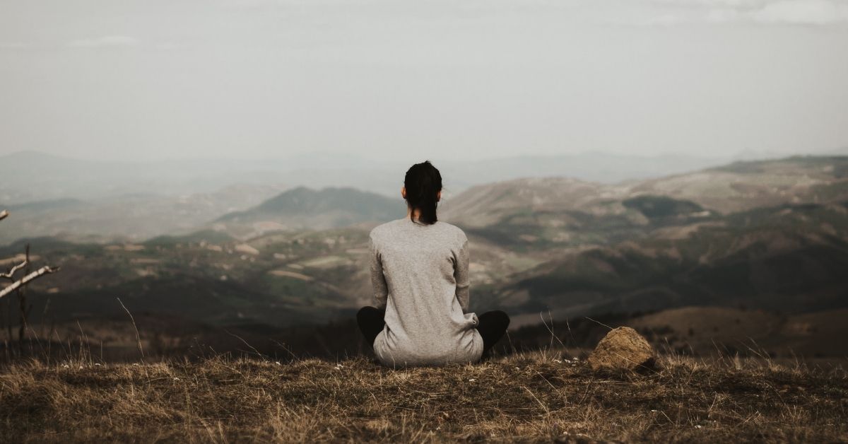 Woman alone outdoors