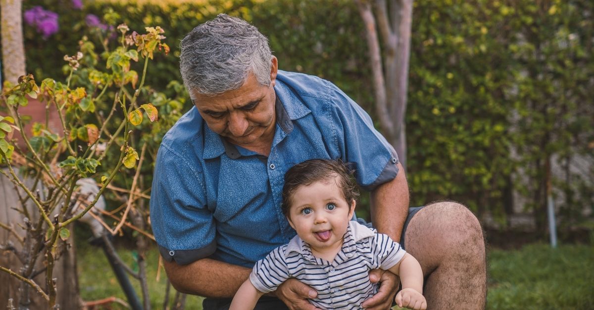 Grandparent and Generation Alpha baby