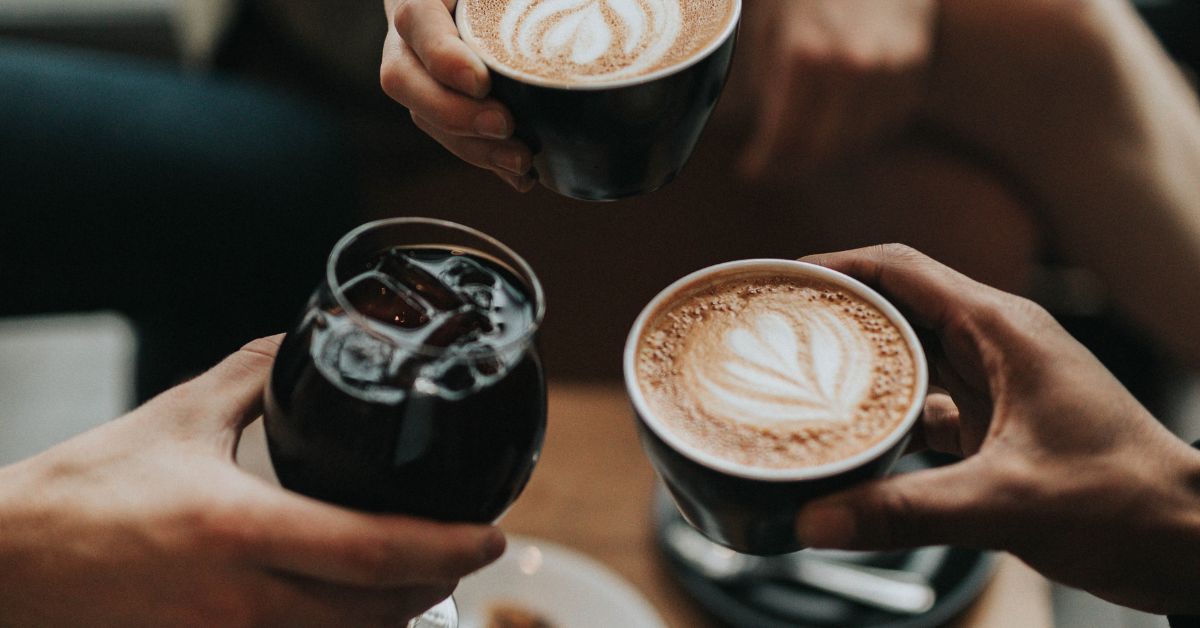 Friends sharing drinks