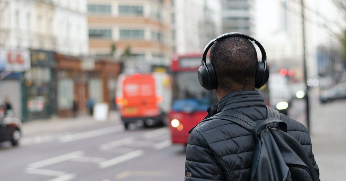 Man with headphones