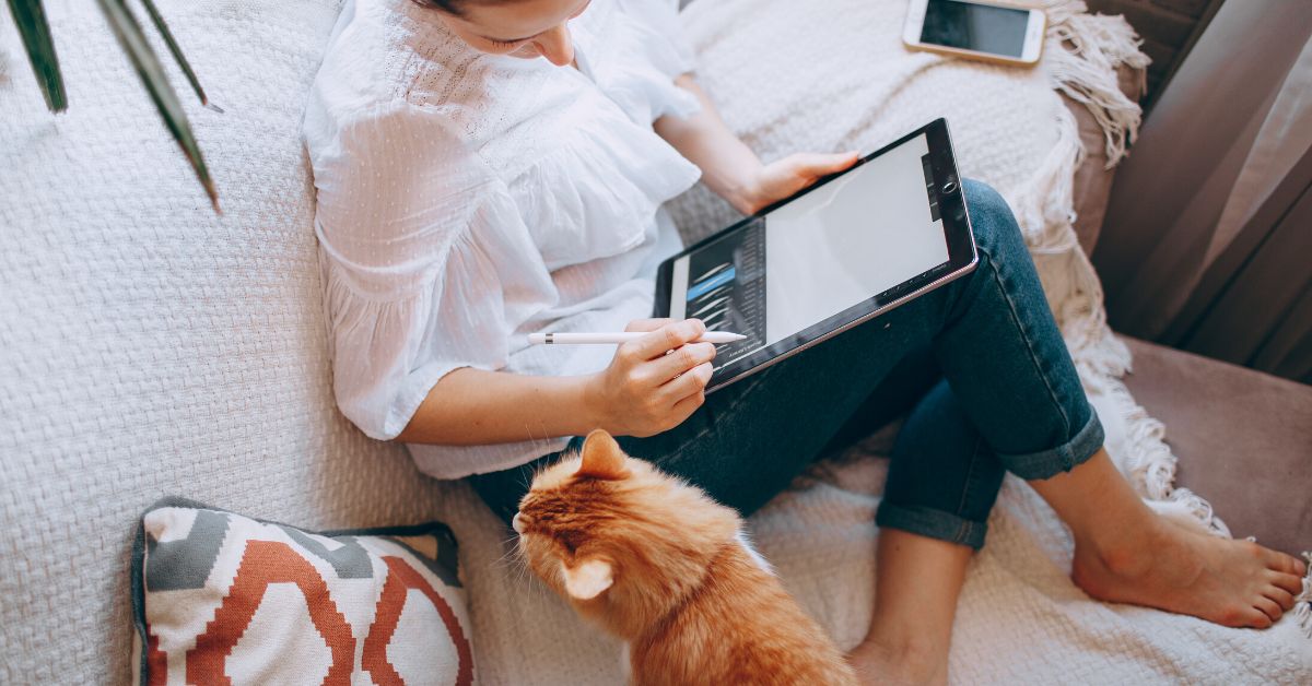 Woman Working from home